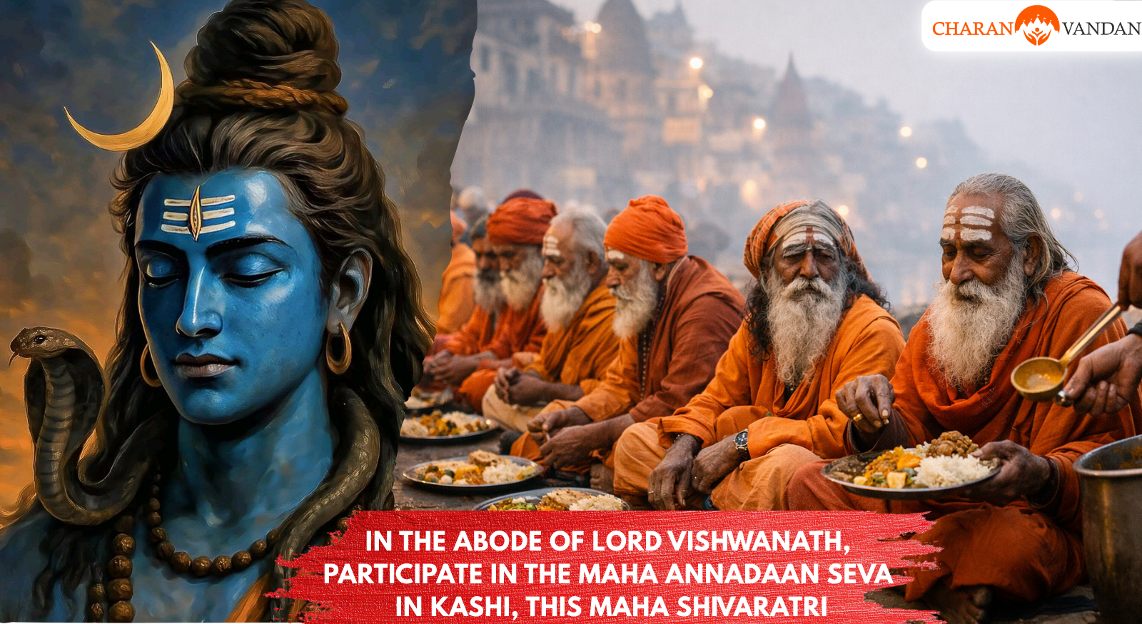 Maha Annadaan Seva on Mahashivratri in Kashi