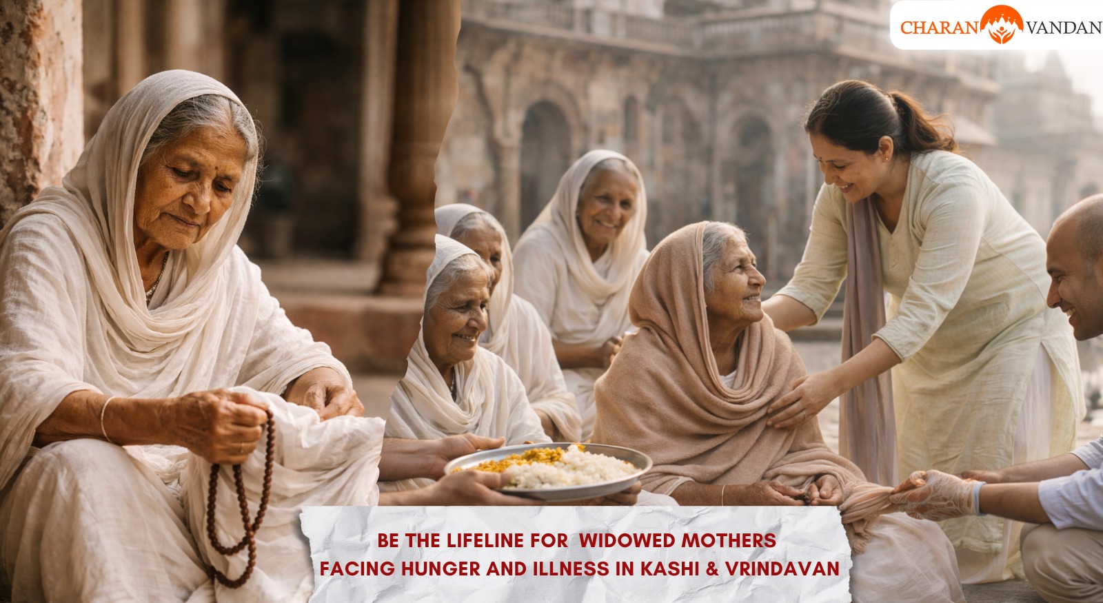 Annadaan Seva for Elderly Widows of Kashi & Vrindavan