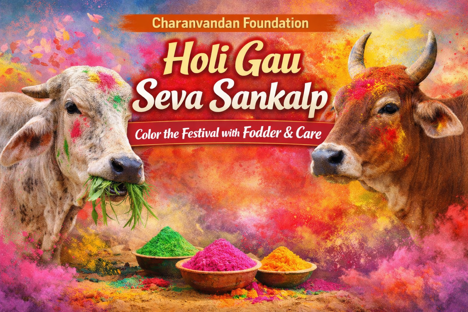 Holi Gau Seva Sankalp – Color the Festival with Fodder & Care