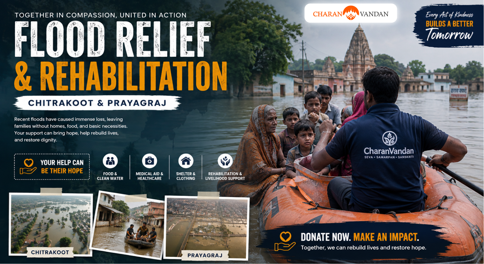 Stand with Chitrakoot & Prayagraj in their Darkest Hour: Support Emergency Flood Relief in Chitrakoot & Prayagraj