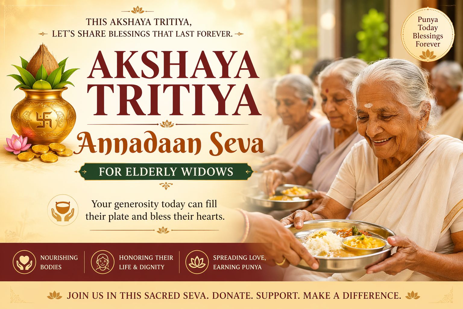 Akshaya Tritiya Annadaan Seva for Elderly Widows