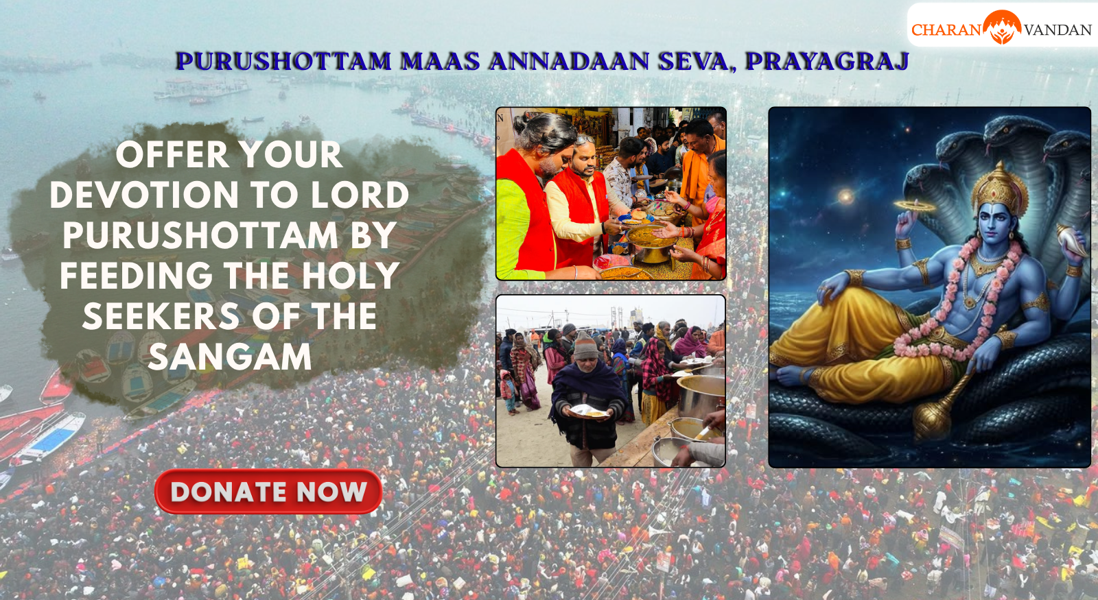 Sacred Annadaan Seva in Prayagraj: Honor the Divine During Purushottam Maas (Adhik Maas)