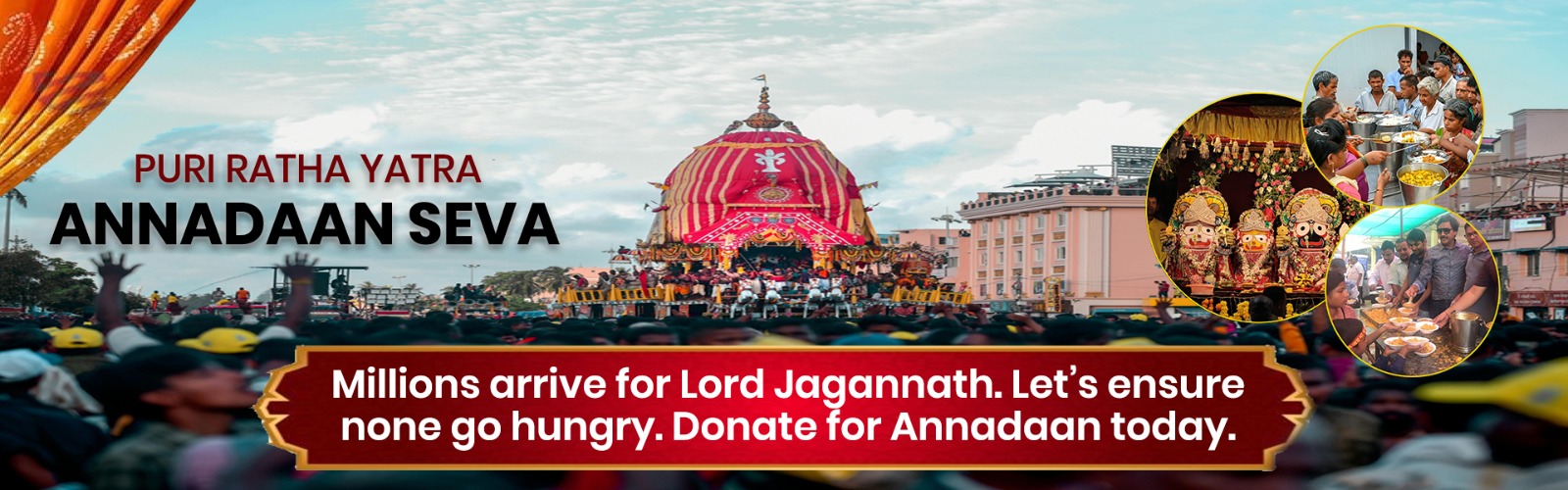 Maha Prasad Annadaan Seva During Jagannath Rath Yatra in Puri