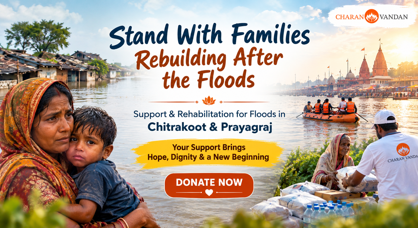 Stand with Chitrakoot & Prayagraj in their Darkest Hour: Support Emergency Flood Relief in Chitrakoot & Prayagraj